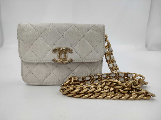 CHANEL Chain Shoulder Bag Mini White 31 Series Shoulder Bag