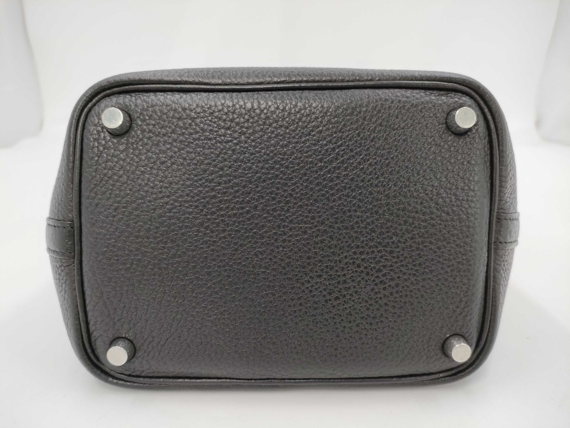 HERMES Picotin Lock PM Black with Silver Hardware, H Handbag