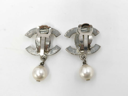 CHANEL 03A Coco Mark Pearl Earrings