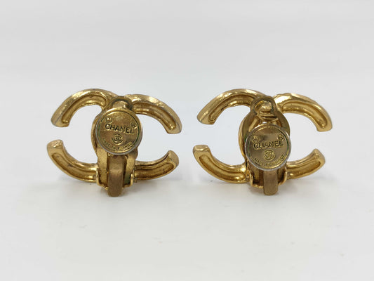 CHANEL Coco Mark Earrings with Engraved Plate