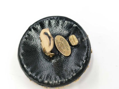 CHANEL 28th Scale Pearl Leather Large Earrings