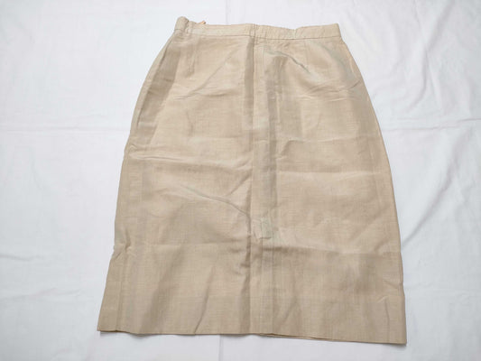 HERMES Silk Linen Skirt Size 42