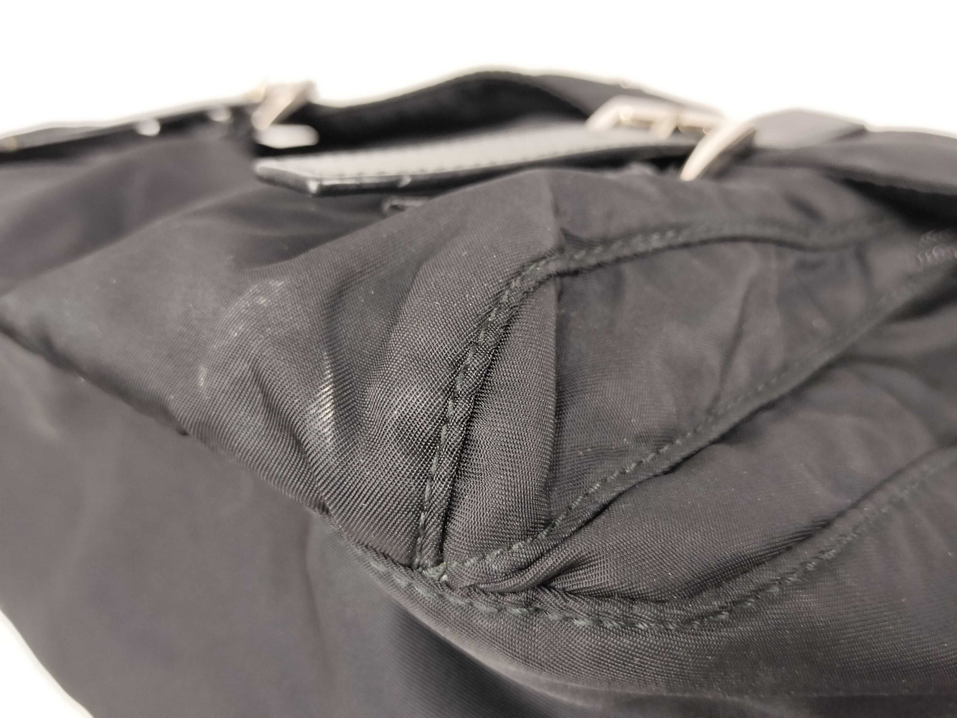 PRADA Nylon Prada Shoulder Bag with Pouch and Triangle Logo RENYLON Shoulder Bag