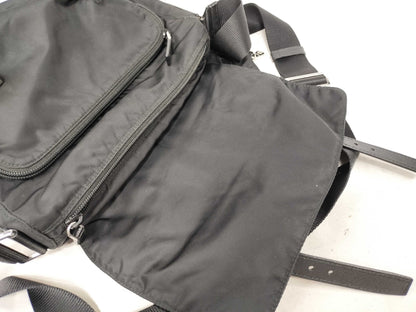 PRADA Nylon Prada Shoulder Bag with Pouch and Triangle Logo RENYLON Shoulder Bag