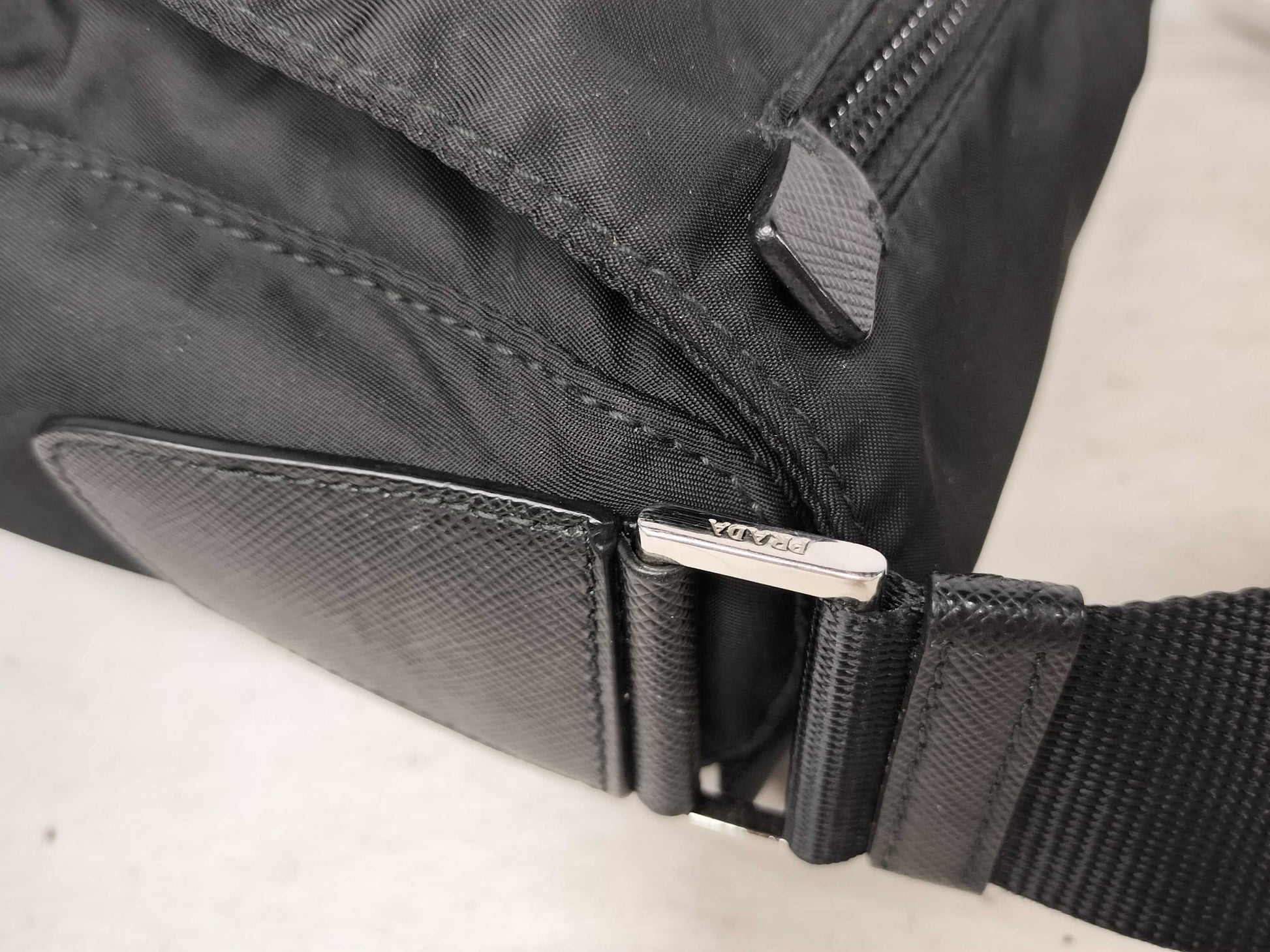 PRADA Nylon Prada Shoulder Bag with Pouch and Triangle Logo RENYLON Shoulder Bag