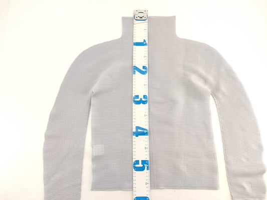 ISSEY MIYAKE Top, High Neck, Long Sleeve, Gray