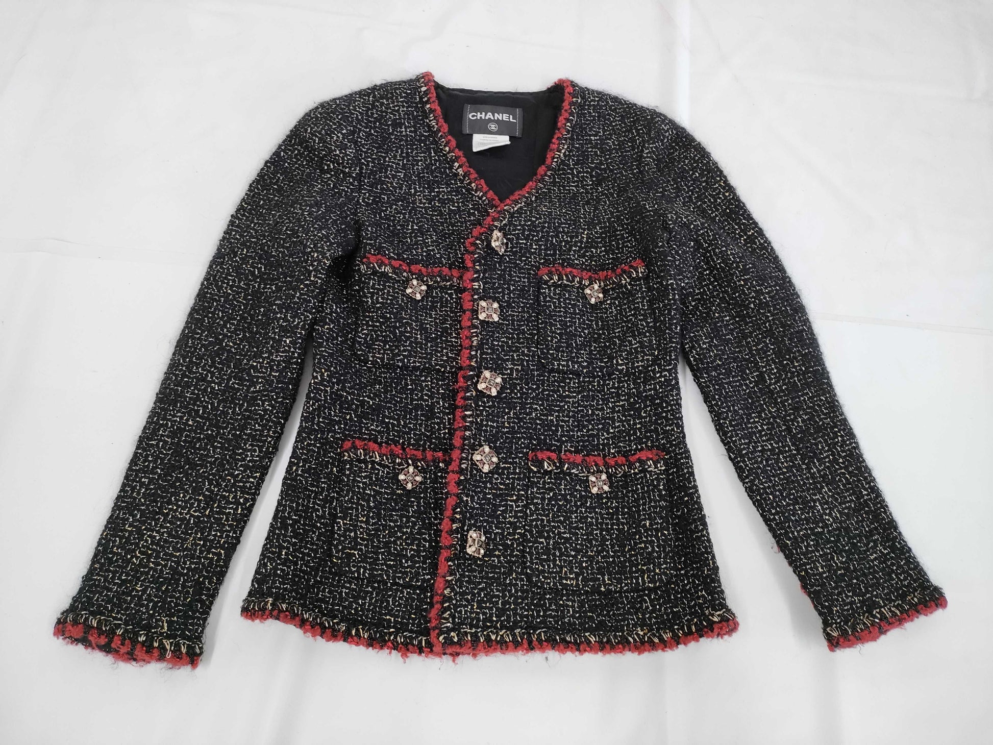 CHANEL Tweed Jacket Gripoa 38 Jacket