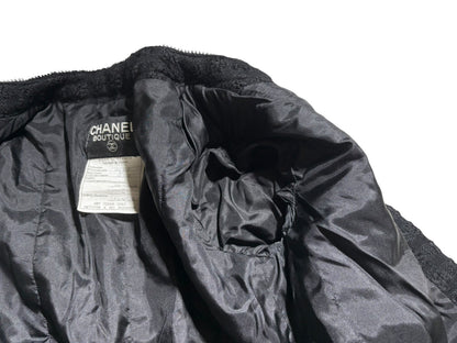 CHANEL 80s Vintage Tweed Set with Scarf and Gold Buttons, Size 36, Other Apparel