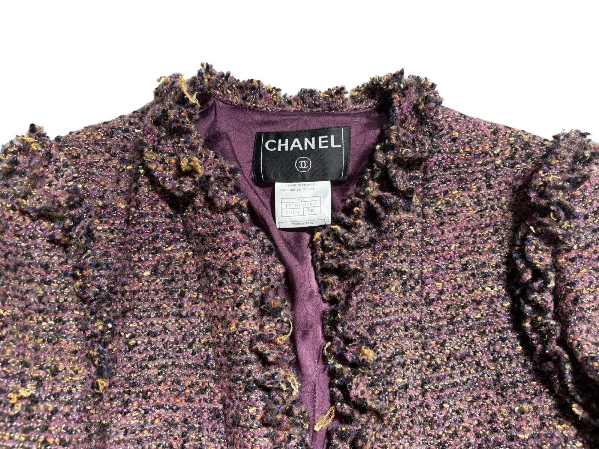 CHANEL Tweed Set 03A Size 42 Other Apparel