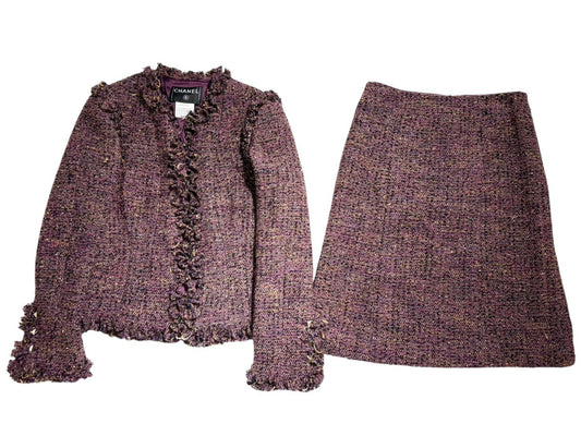 CHANEL Tweed Set 03A Size 42 Other Apparel