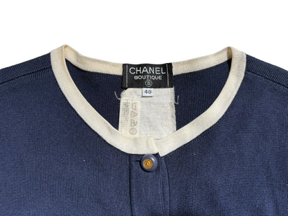 CHANEL Cardigan 1994 Vintage Coco Button Size 40 Tops