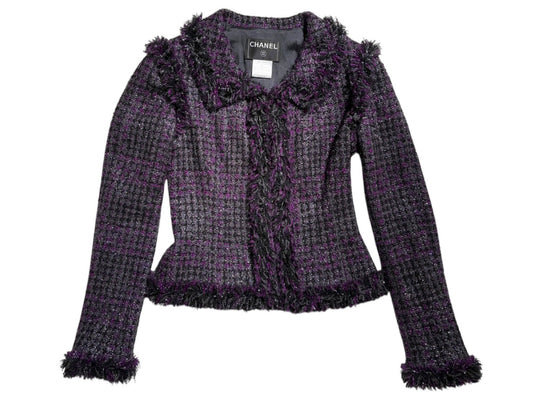 CHANEL Fancy Tweed Jacket 03A Size 36 Jacket
