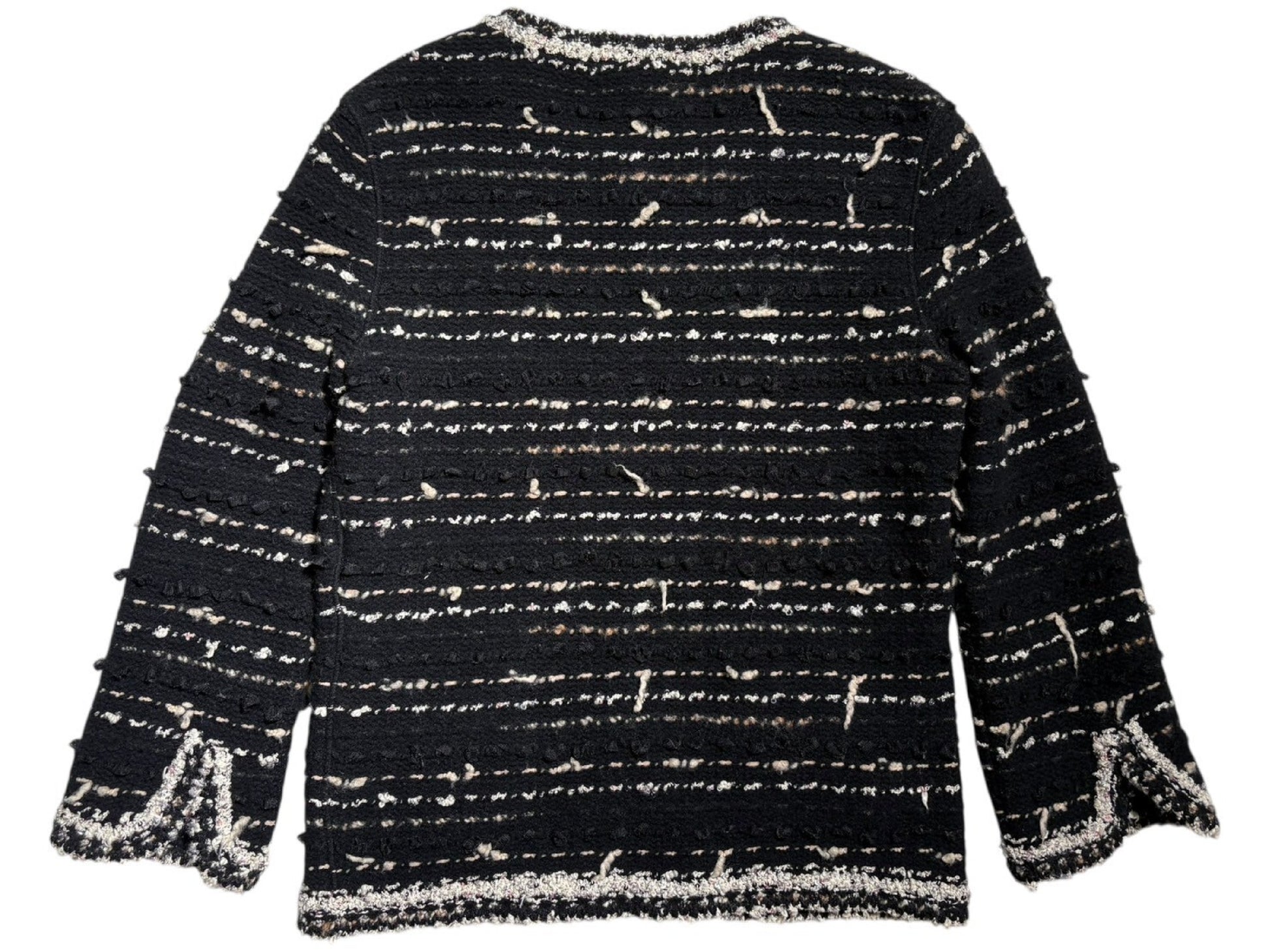 CHANEL No-Collar Jacket Coco Button 05A Size 38 Jacket