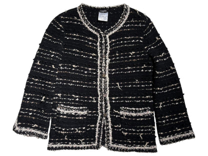 CHANEL No-Collar Jacket Coco Button 05A Size 38 Jacket