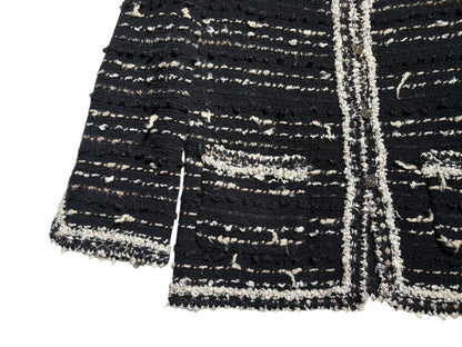 CHANEL No-Collar Jacket Coco Button 05A Size 38 Jacket
