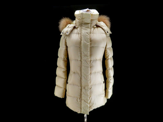 BURBERRY 2-way down jacket with hood and fox fur