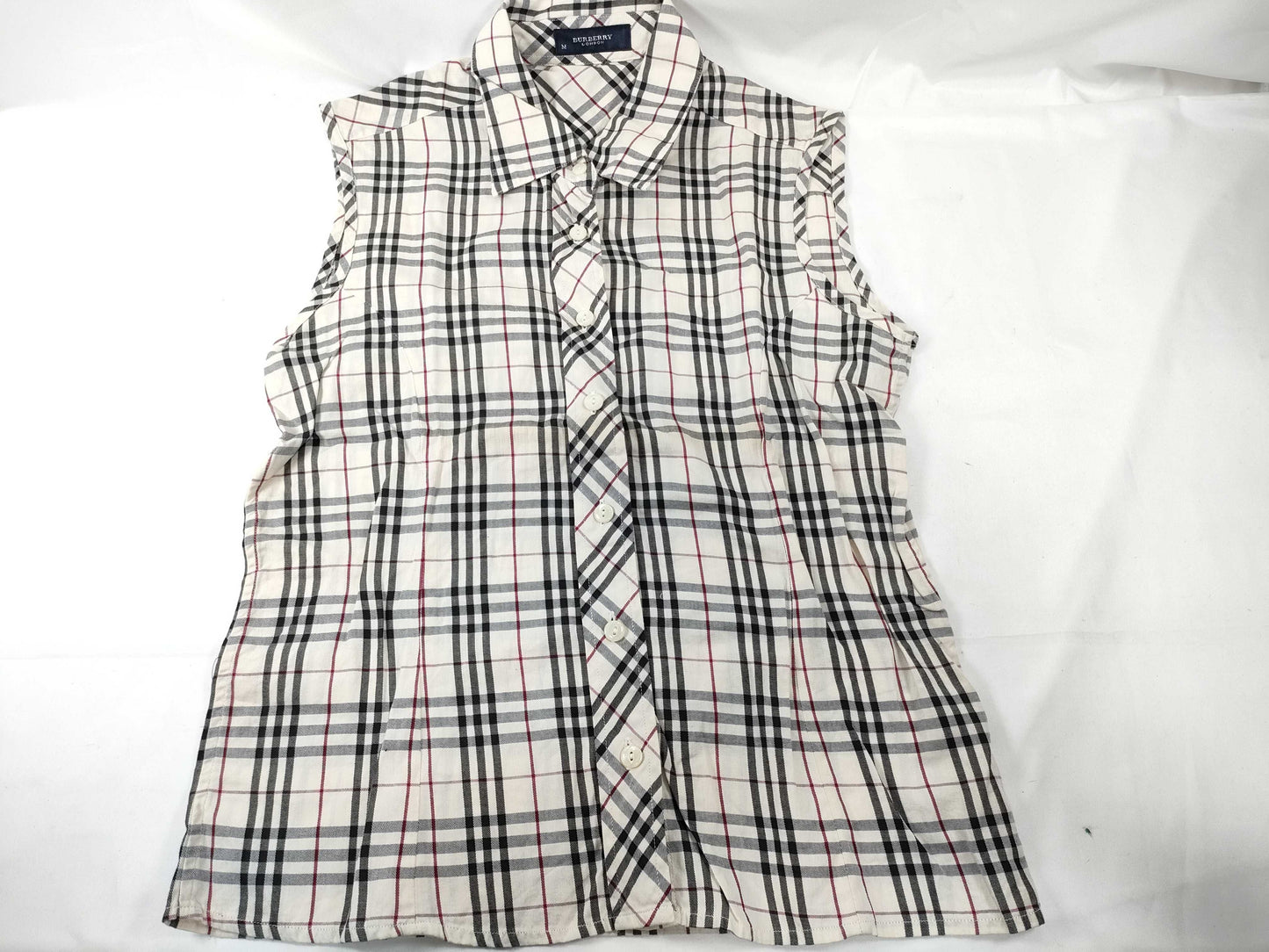 BURBERRY Nova Check Sleeveless Blouse