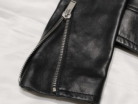 SAINT LAURENT Lamb Leather Rider Jacket