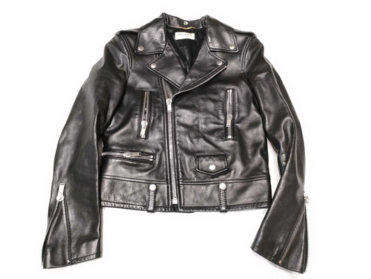 SAINT LAURENT Lamb Leather Rider Jacket