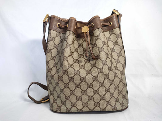 GUCCI GG Drawstring Shoulder Bag