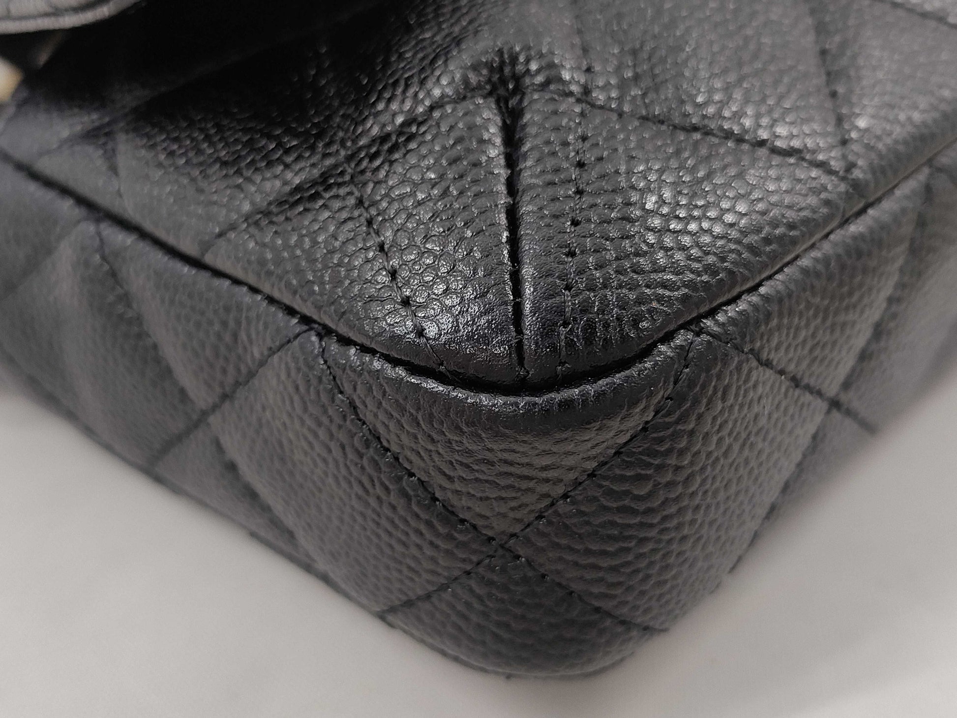CHANEL Matelasse Caviar Skin Shoulder Bag, Black