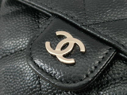 CHANEL Matelasse Caviar Skin Shoulder Bag, Black
