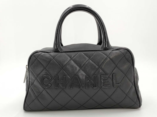CHANEL Matelasse Handbag Caviar Skin Handbag