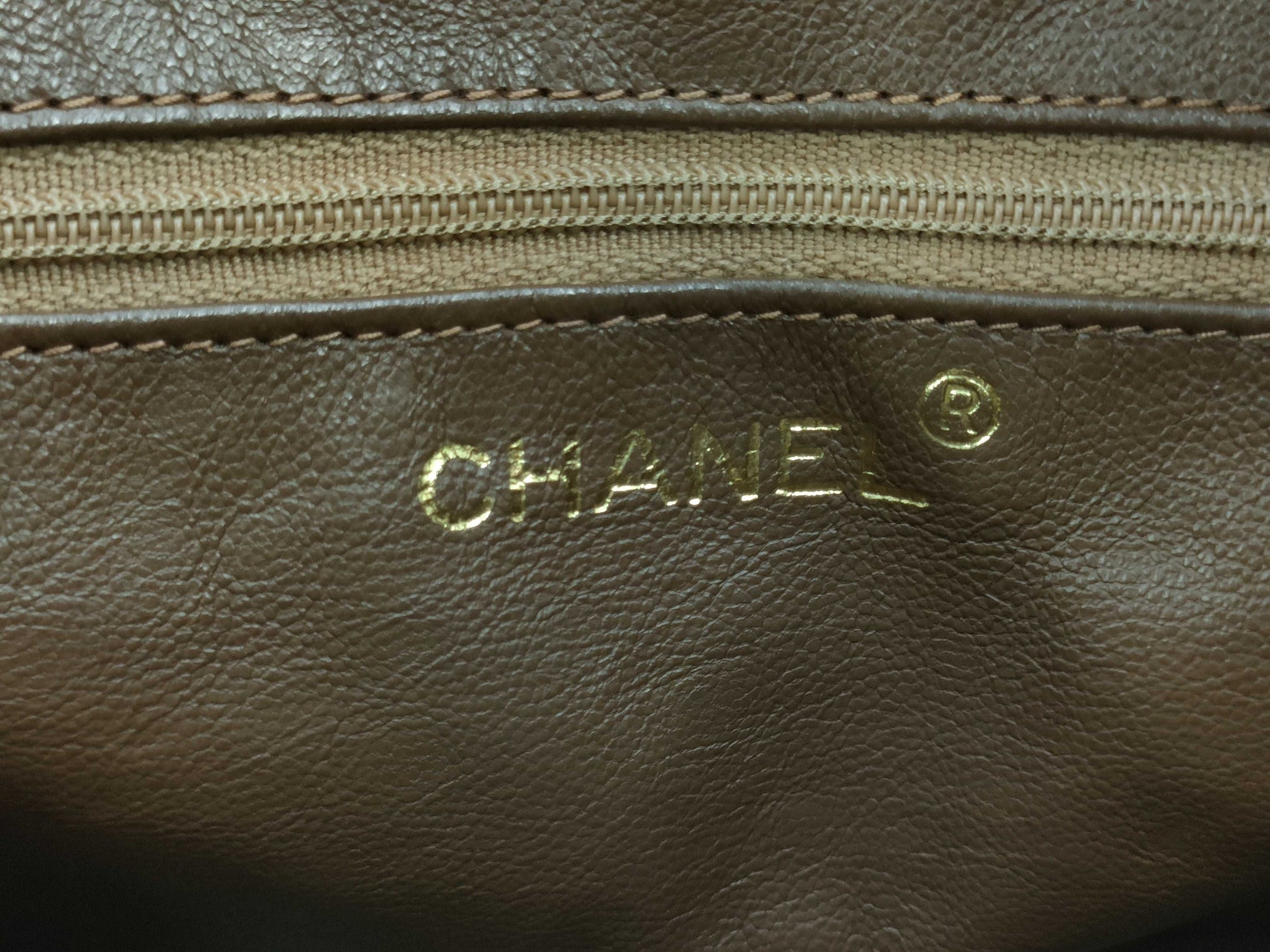 CHANEL Matelasse Chain Shoulder Bag, Lambskin, Brown, Shoulder Bag