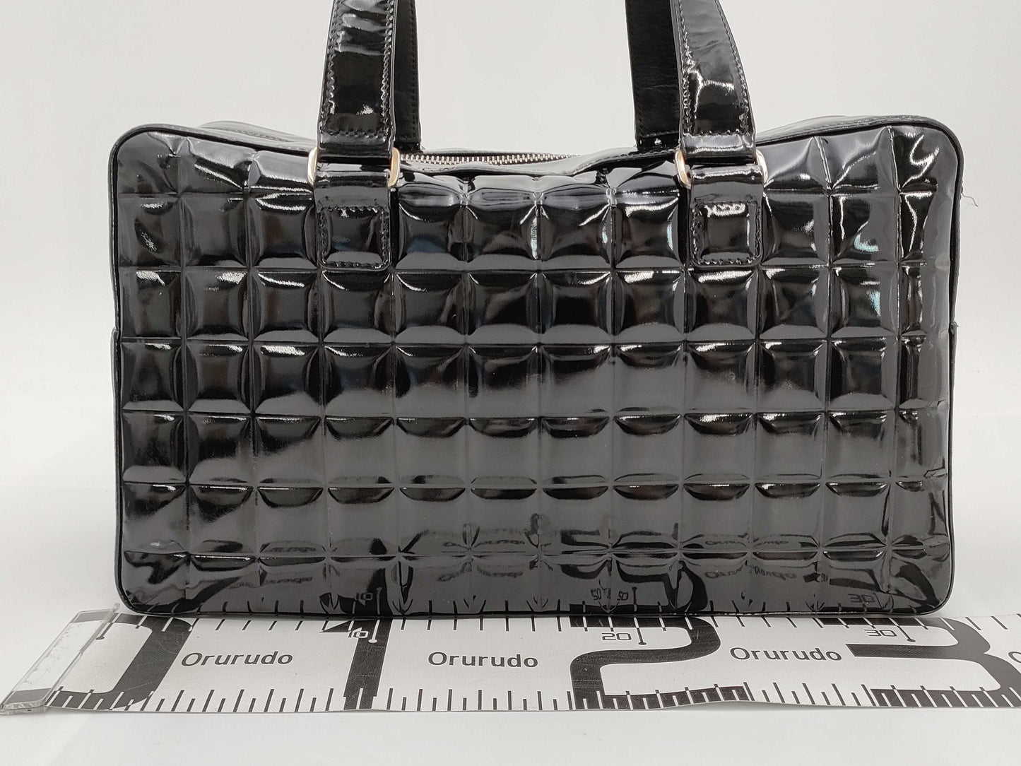 CHANEL Chocolate Bar Patent Handbag