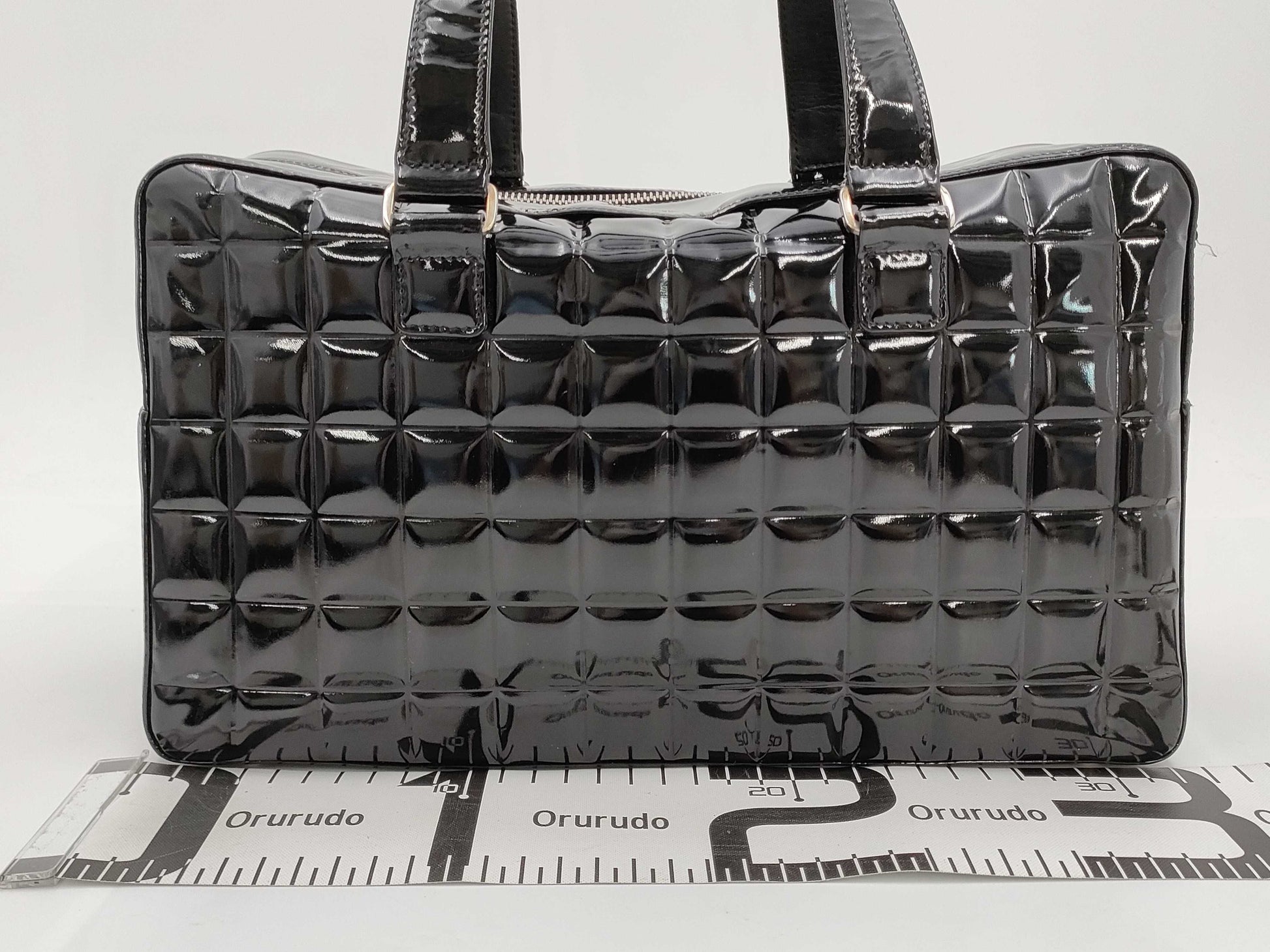 CHANEL Chocolate Bar Patent Handbag