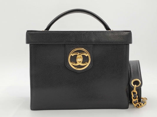 CHANEL Vanity Bag Caviar Skin Vanity Bag