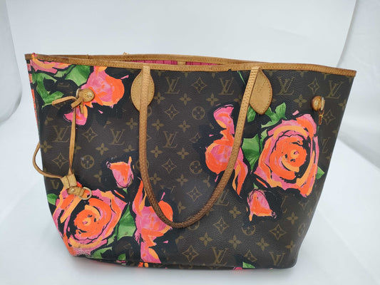 LOUIS VUITTON Monogram Rose Neverfull MM Shoulder Bag