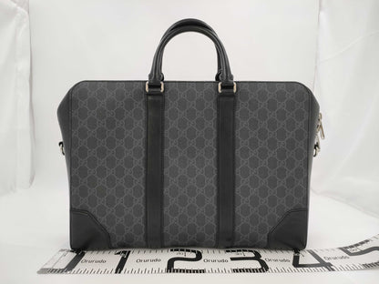 GUCCI GG Supreme Briefcase PVC/Leather Business Bag