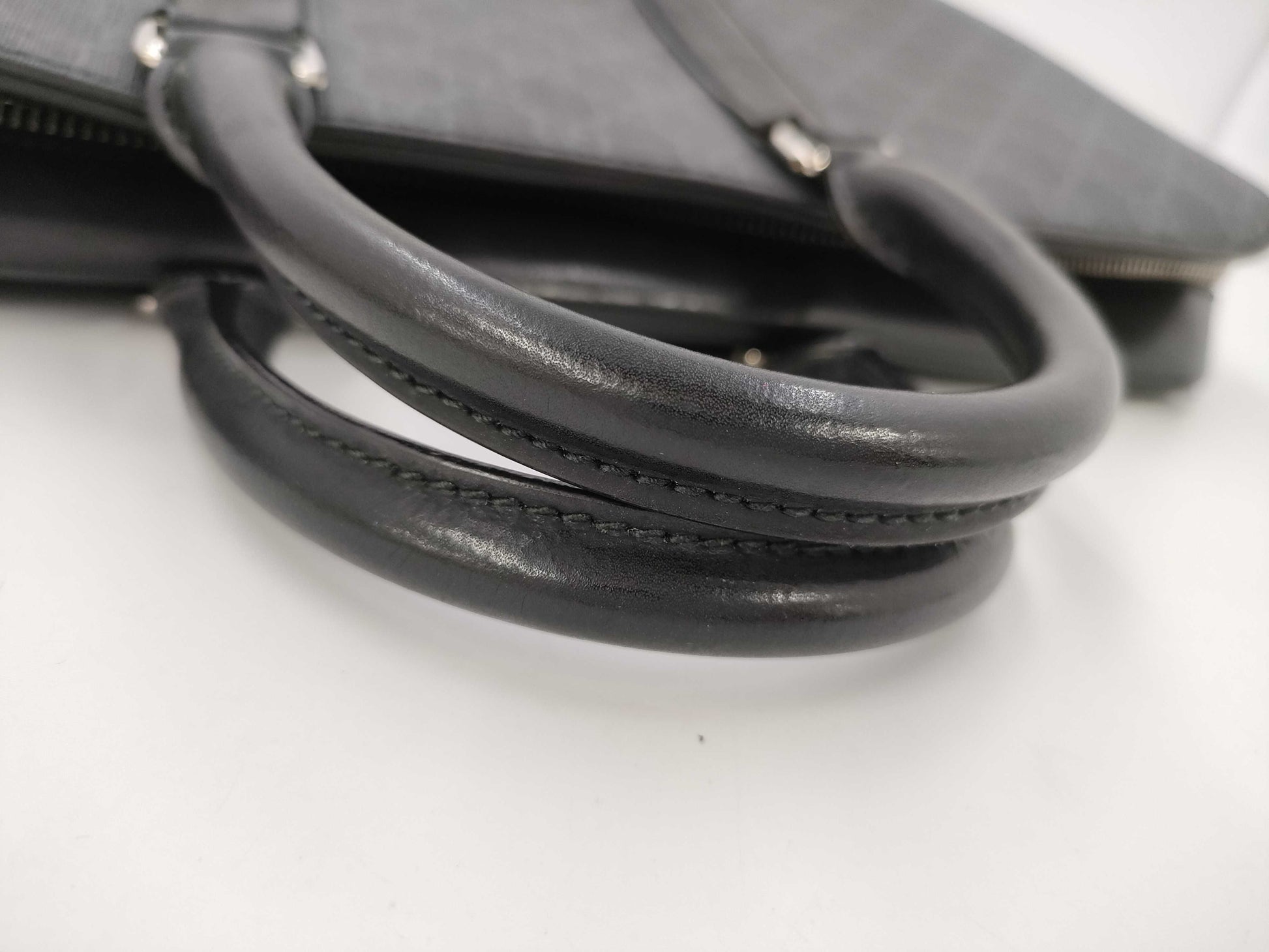 GUCCI GG Supreme Briefcase PVC/Leather Business Bag