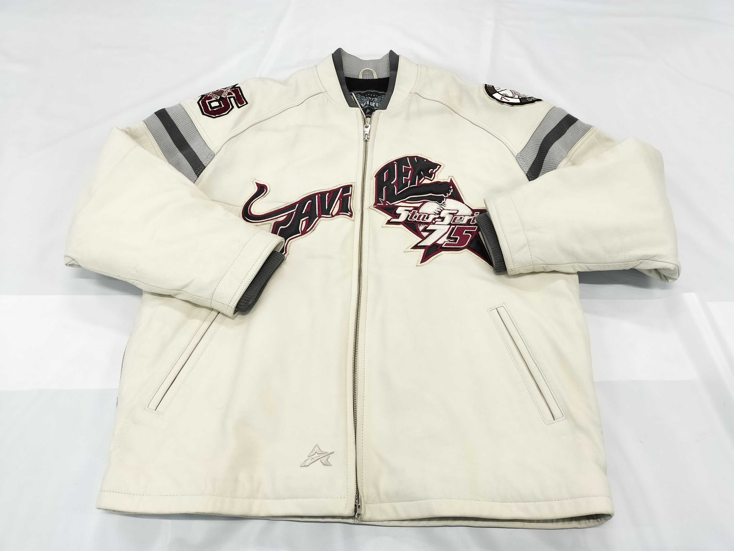 AVIREX Leather Stadium Jacket, Size XXL