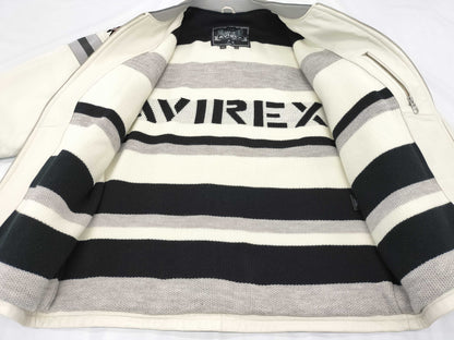 AVIREX Leather Stadium Jacket, Size XXL