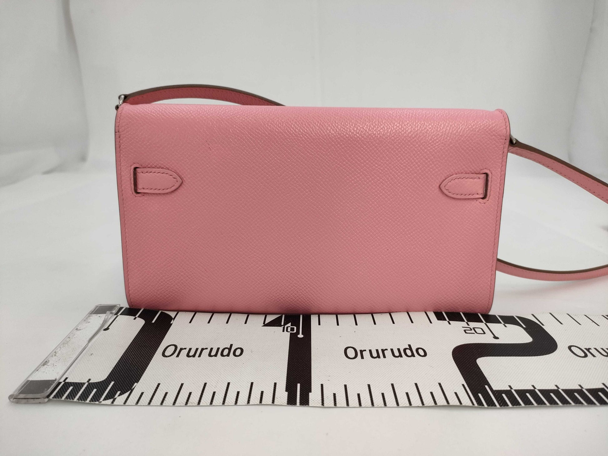 HERMES Kelly Wallet To-Go Epson Rose Confetti Silver Hardware Y Stamp Wallet