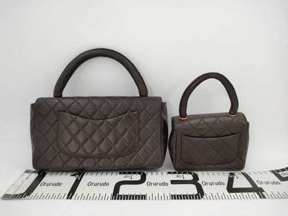 CHANEL Matelasse Lambskin Handbag, Dark Brown, No. 3