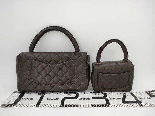 CHANEL Matelasse Lambskin Handbag, Dark Brown, No. 3