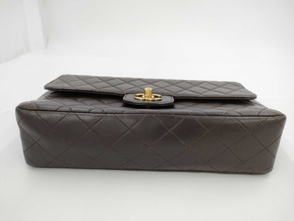 CHANEL Matelasse Lambskin Handbag, Dark Brown, No. 3