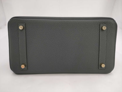 HERMES Birkin 30K Stamped Vert Amande Gold Hardware Handbag