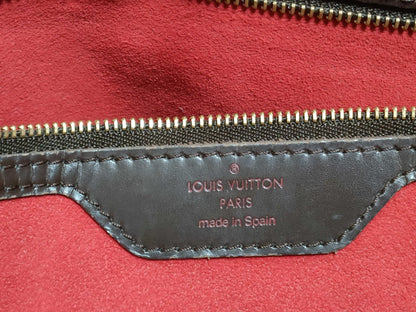 LOUIS VUITTON RFID Unverifiable Serial Number Unclear Damier Louis Vuitton Hampstead MM Brown Damier Ebene Handbag with Gold Hardware CA1017