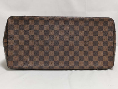 LOUIS VUITTON RFID Unverifiable Serial Number Unclear Damier Louis Vuitton Hampstead MM Brown Damier Ebene Handbag with Gold Hardware CA1017