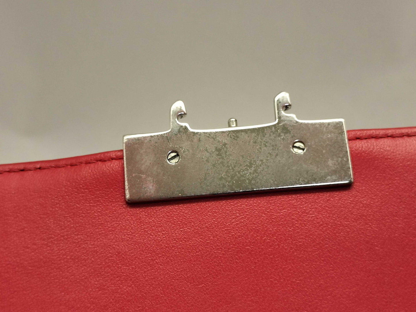 Dior Miss Dior Red Cannage Lambskin Leather Silver Shoulder Bag 01-BO-0174