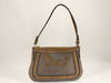 CELINE Celine Pochette Hobo Handbag in Purple/Brown Horse Carriage Print Canvas with Gold SC-ST-0097