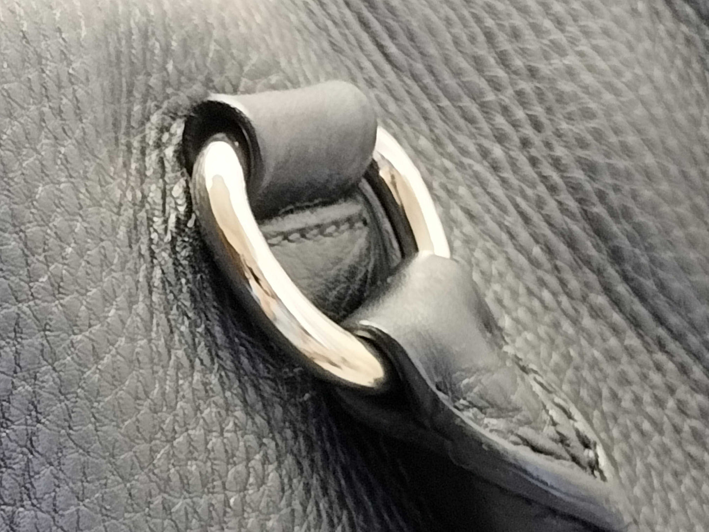 PRADA Prada Large Convertible Tote in Black and Silver Vitello Dino Leather, 103 Tote Bag