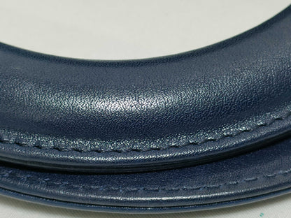 Dior Large Lady Dior Zip Handbag in Navy Cannage Calfskin Leather and Silver, 16-BO-1101