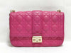Dior Dior Medium Miss Dior Fuchsia Cannage Lambskin Leather Gold Shoulder Bag 18-MA-0142
