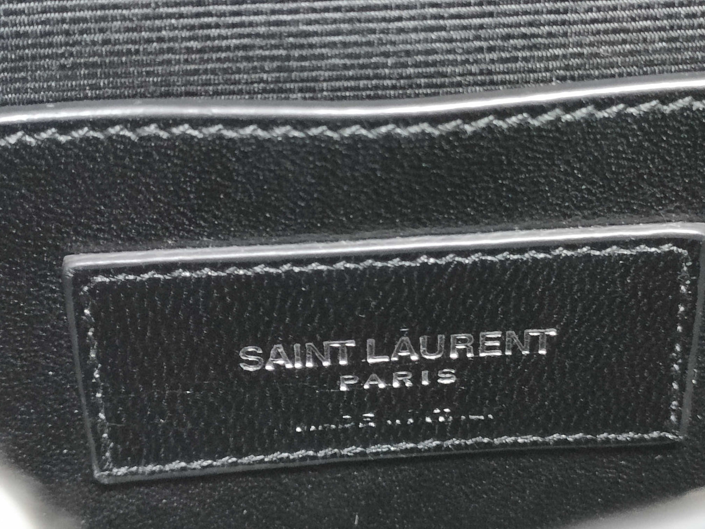 SAINT LAURENT Yves Saint Laurent Mini Tassel Kate Shoulder Bag in Black Crocodile-Embossed Leather with Silver DMR 344120 0716
