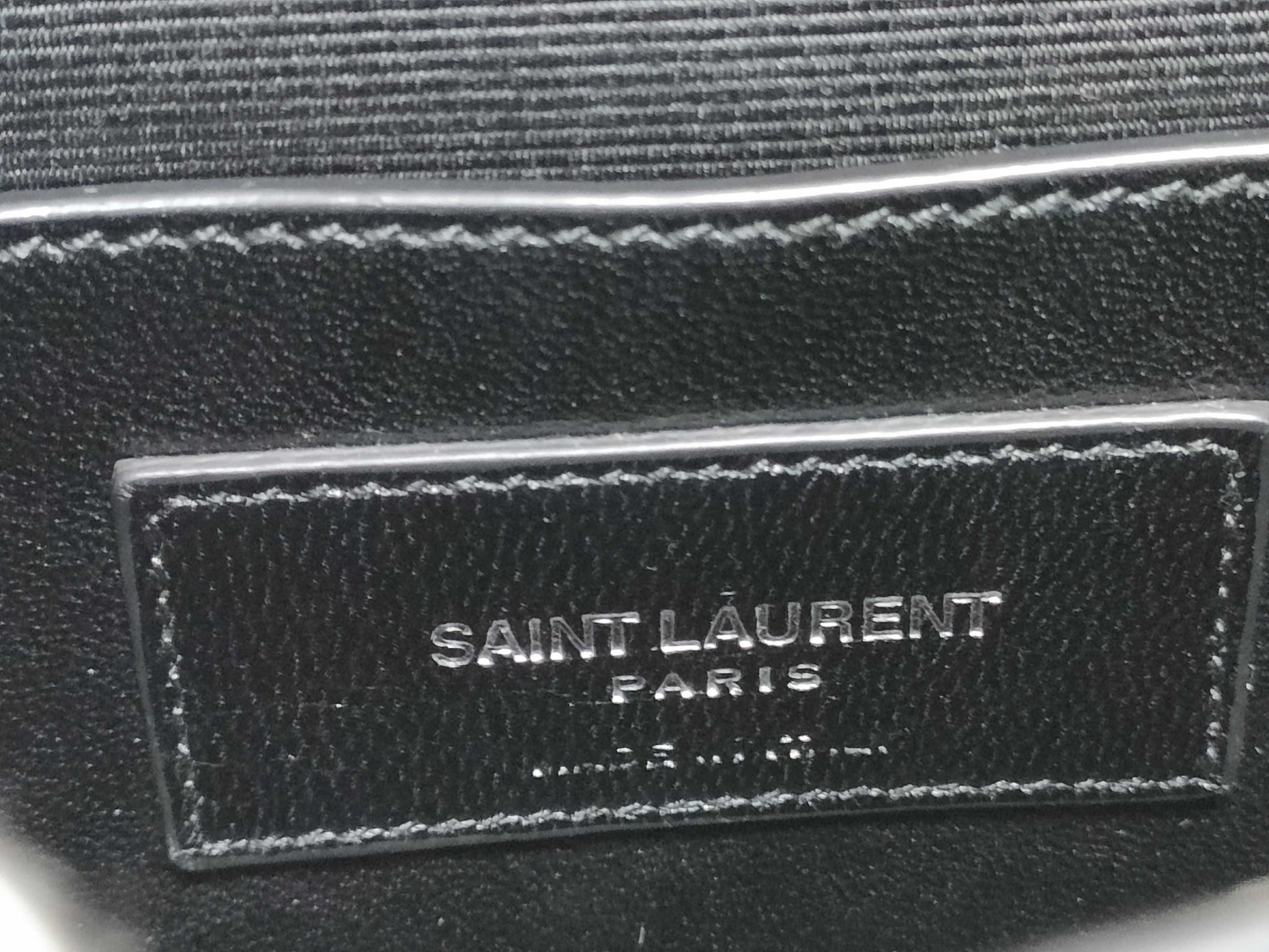 SAINT LAURENT Yves Saint Laurent Mini Tassel Kate Shoulder Bag in Black Crocodile-Embossed Leather with Silver DMR 344120 0716
